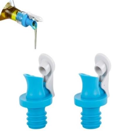 Set 2 dopuri pipeta pentru sticle ulei/otet, Zola, necesar la distribuirea usoara a bauturilor din sticle, din plastic, 5.5x1.8 cm, albastru/alb Set 2 dopuri pipeta pentru sticle ulei/otet, Zola, necesar la distribuirea usoara a bauturilor din sticle, din plastic, 5.5x1.8 cm, albastru/alb